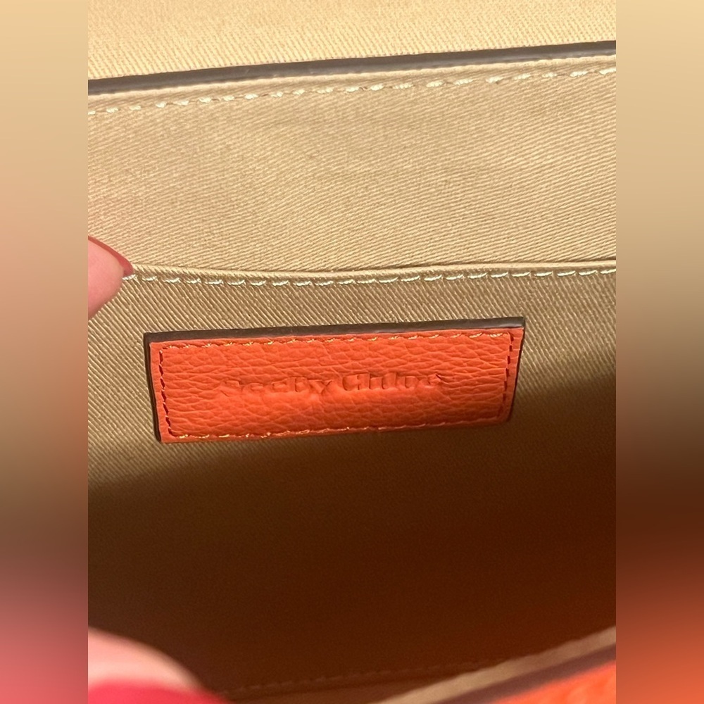 SEE BY CHLOE • JOAN LADYLIKE CROSSBODY BAG • GIPSY ORANGE NWT - Picture 12 of 16